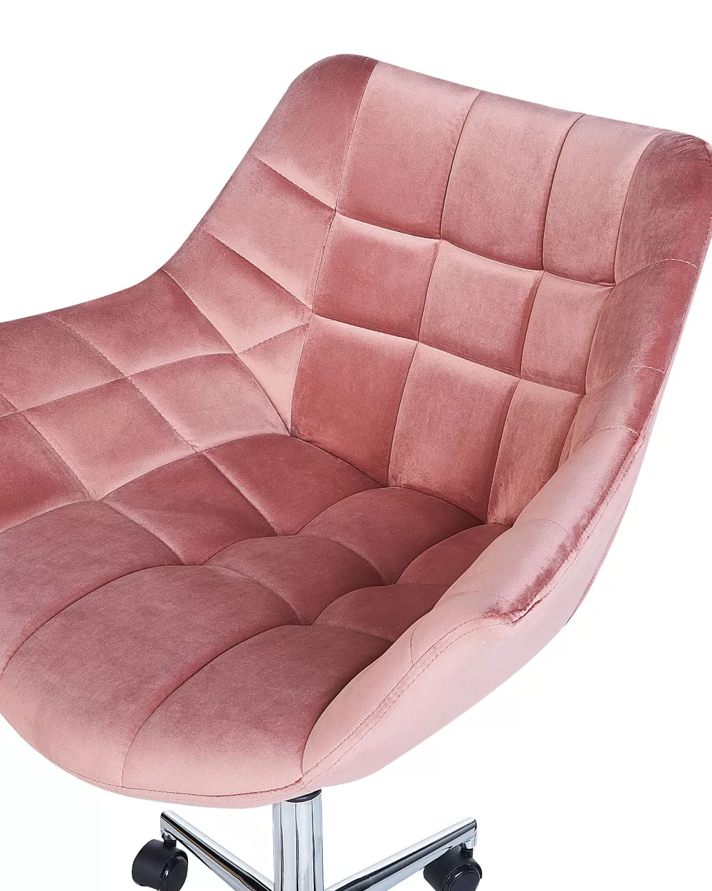 Beliani Poltrona Labelle in Velluto Rosa Chiaro - Design Moderno e Confortevole per Soggiorno