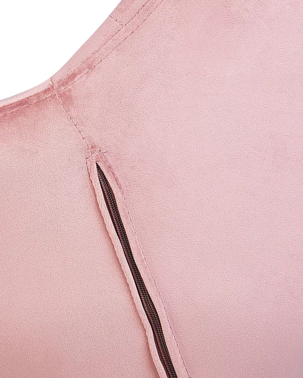 Beliani Poltrona Labelle in Velluto Rosa Chiaro - Design Moderno e Confortevole per Soggiorno