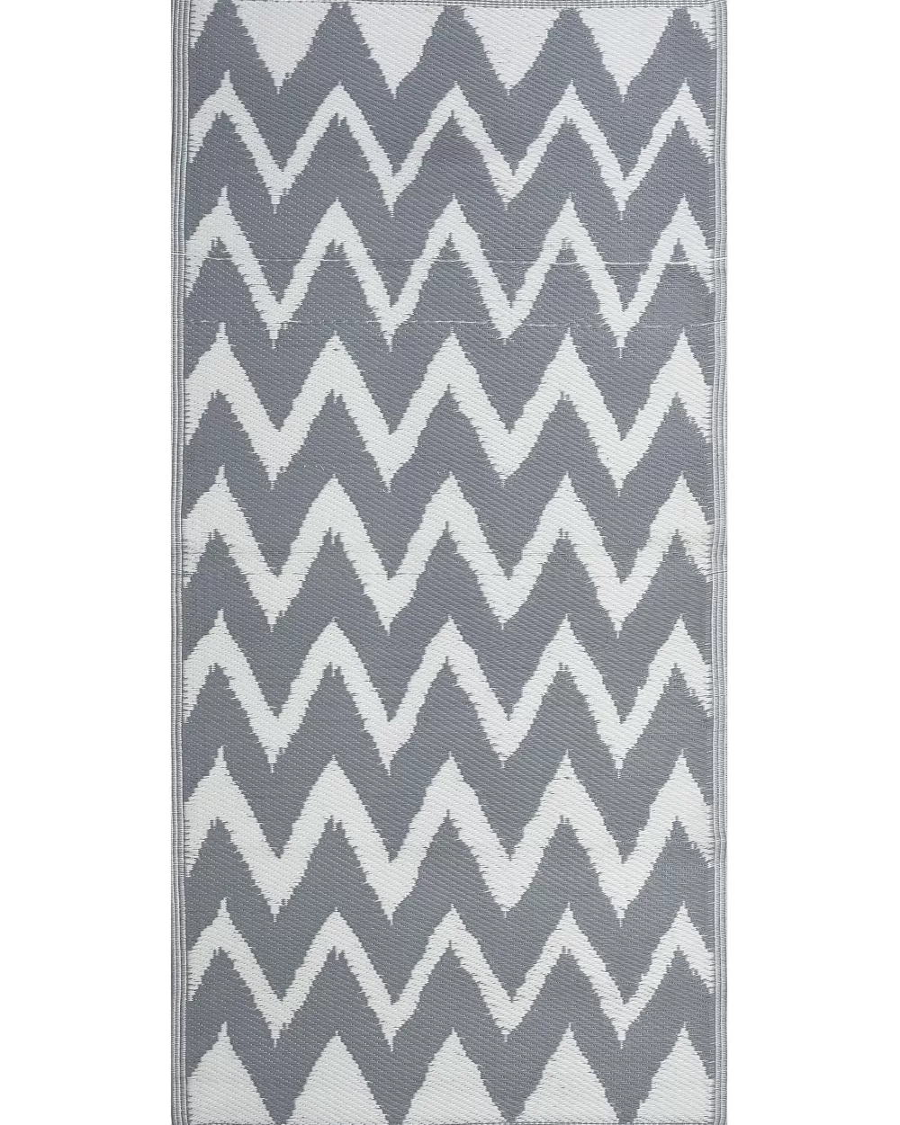Tappeto Esterno Doppia Faccia Grigio Antiscivolo, 180x90 cm, Design Moderno Beliani
