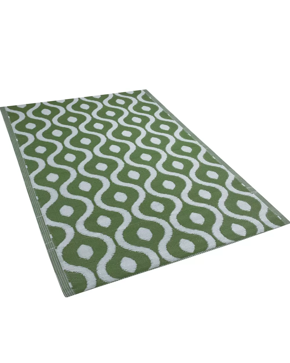 Tappeto Esterno Elegante Doppia Faccia Verde Scuro, 180x120 cm, Design Moderno e Resistente – Ideale per Giardino o Terrazzo