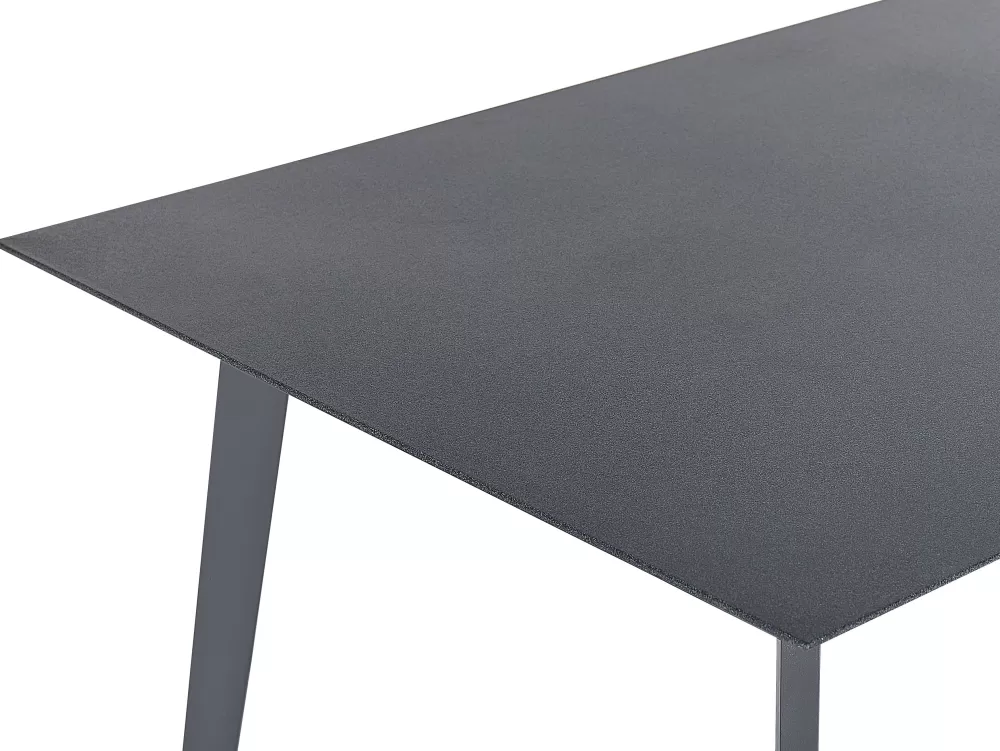 Set da Pranzo Esterno Beliani in Acciaio Grigio - Modello Mileto, Elegante e Resistente per Giardino o Terrazzo