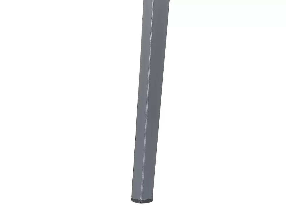 Set da Pranzo Esterno Beliani in Acciaio Grigio - Modello Mileto, Elegante e Resistente per Giardino o Terrazzo