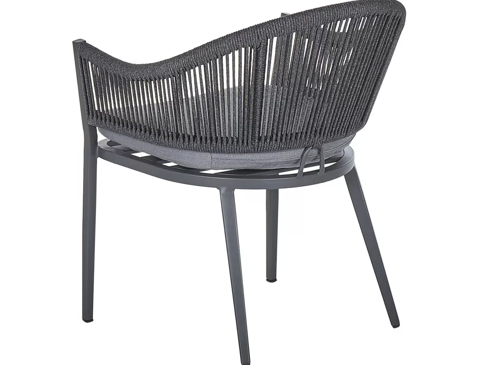 Set da Pranzo Esterno Beliani in Acciaio Grigio - Modello Mileto, Elegante e Resistente per Giardino o Terrazzo