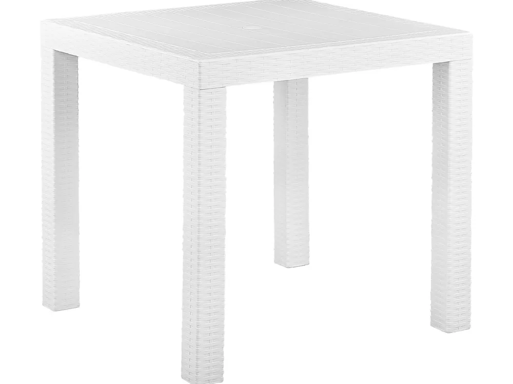 Elegante Set da Esterno Beliani in Bianco - Completo e Pratico per Pranzi all'Aperto, Design Moderno Modello Fossano