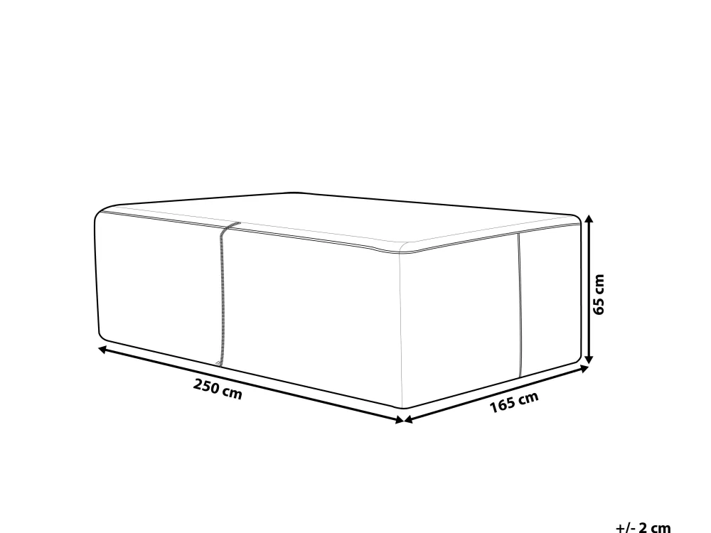 Copertura Impermeabile Beliani per Divani da Esterno Sano Chuva - 250x165x65 cm, Protezione Confortevole per Arredamento da Giardino