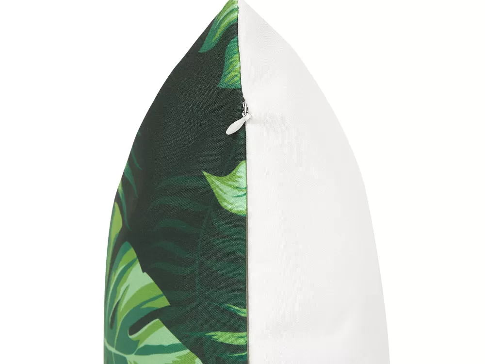 Beliani Cuscini da Esterno in Tessuto Verde Foresta - Set di 2 Pezzi 45x45 cm, Impermeabile e Resistente per Giardino, Terrazzo o Balcone con Imbottitura Comoda e Facile da Pulire