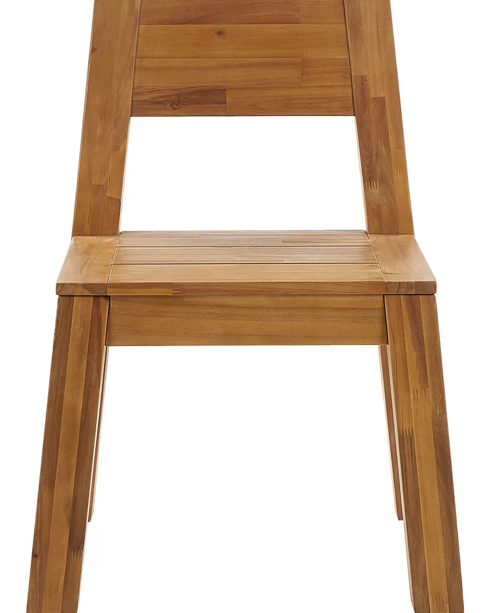 Beliani Set da 4 Sedie Giardino in Legno Acacia Naturale - Design Moderno e Confortevole per Esterni, Collezione Livorno