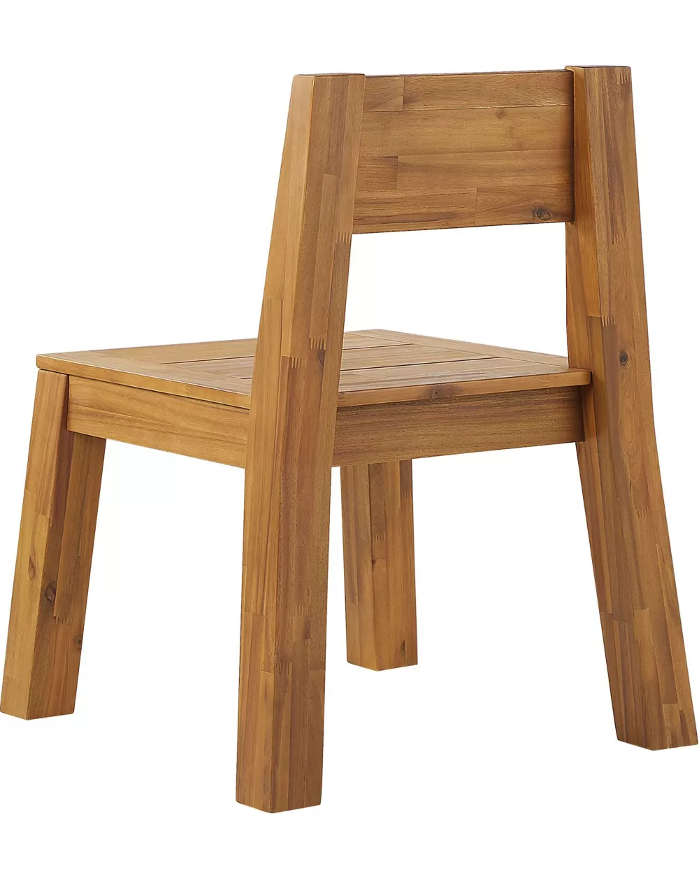 Beliani Set da 4 Sedie Giardino in Legno Acacia Naturale - Design Moderno e Confortevole per Esterni, Collezione Livorno