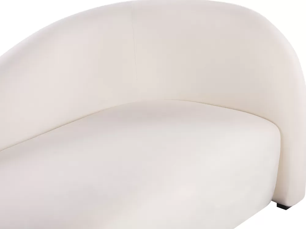 Beliani Veltada - Divano a 3 Posti in Velluto Bianco, Design Moderno
