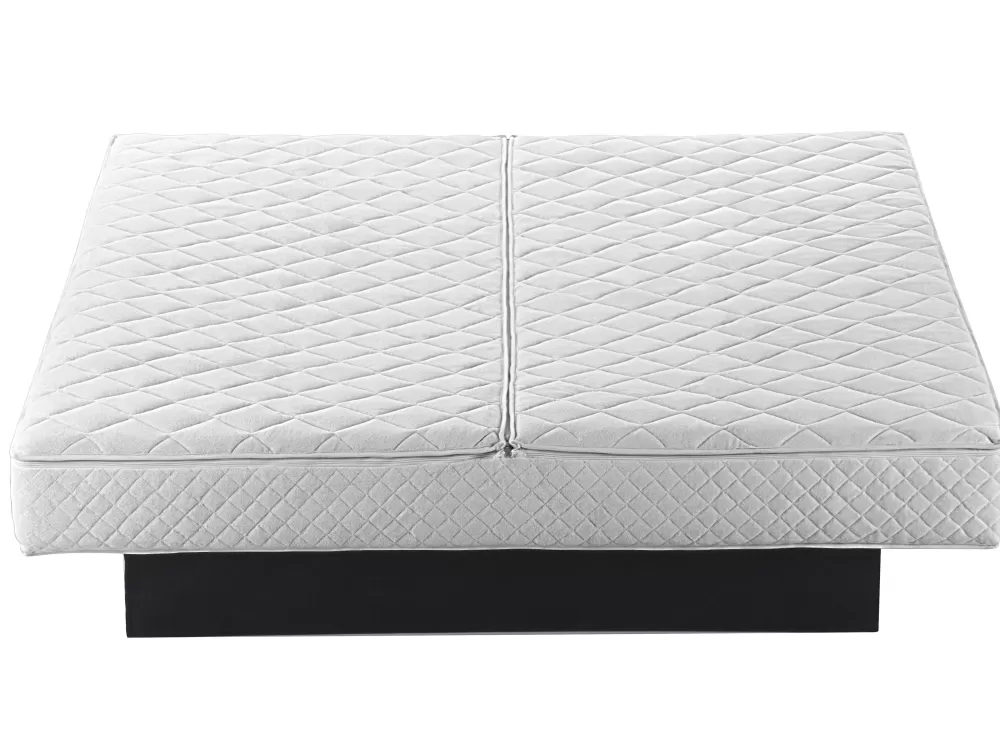Beliani Letto Laval in Pelle Nera Rotonda - Design Confortevole 180x200 cm per Camera da Letto Moderna