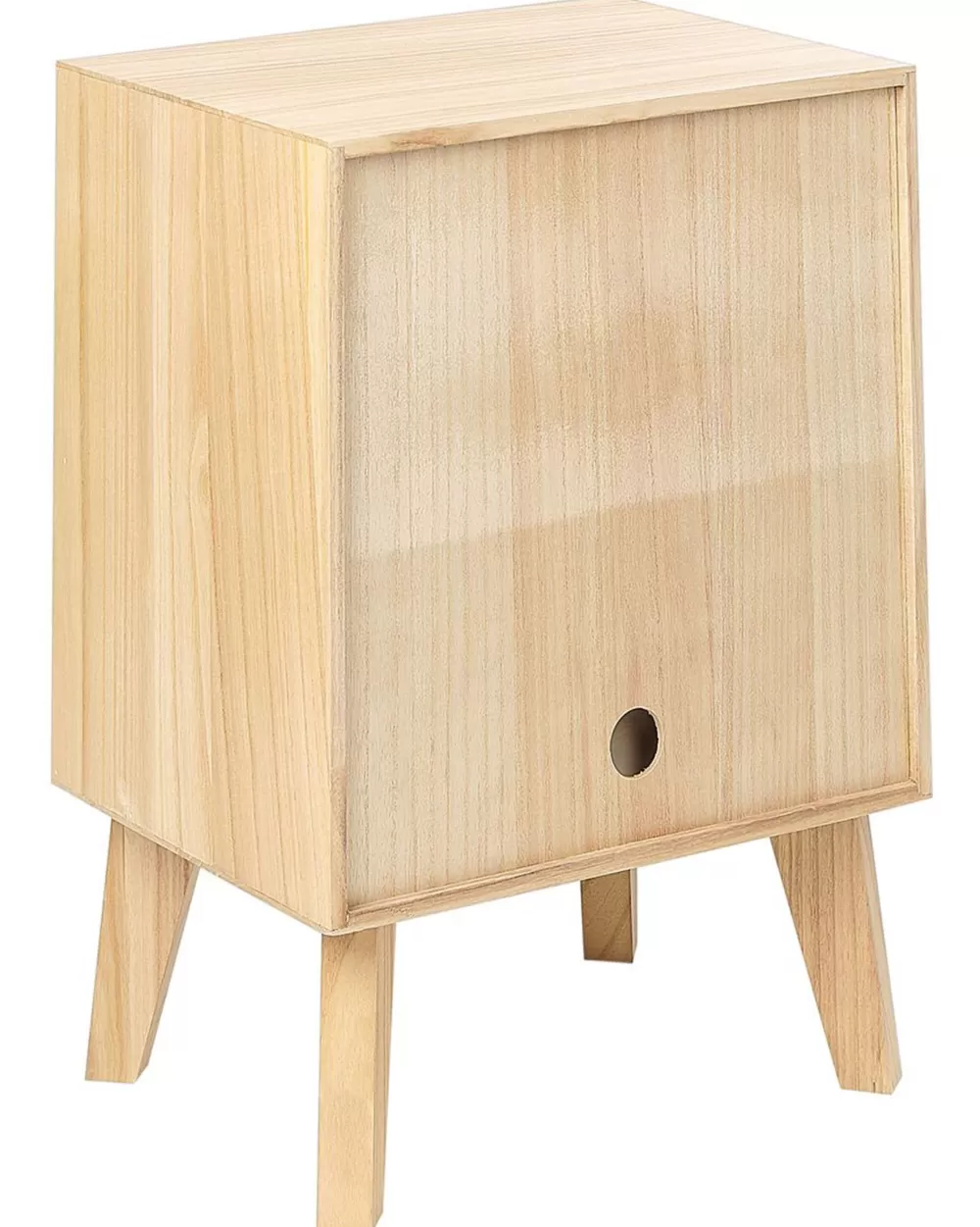 Scaffale in Legno Chiaro Imperiale con Contenitore Beliani Yopoyta - Design Naturale e Funzionale Seney
