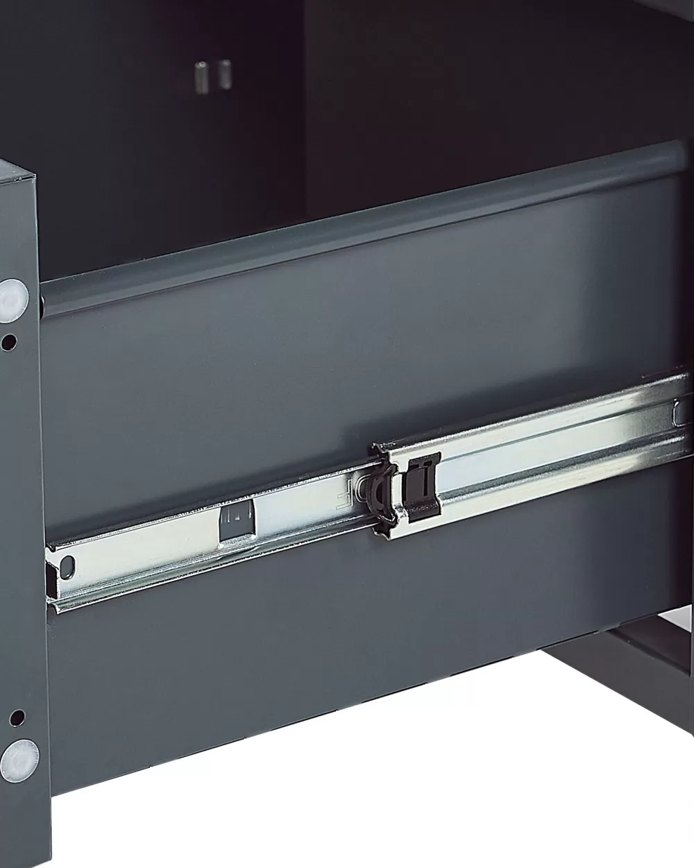 Beliani Tavolo da Esterno Yopoyta in Acciaio - Set di 2 Confezioni Grigio Antracite, Design Moderno e Funzionale