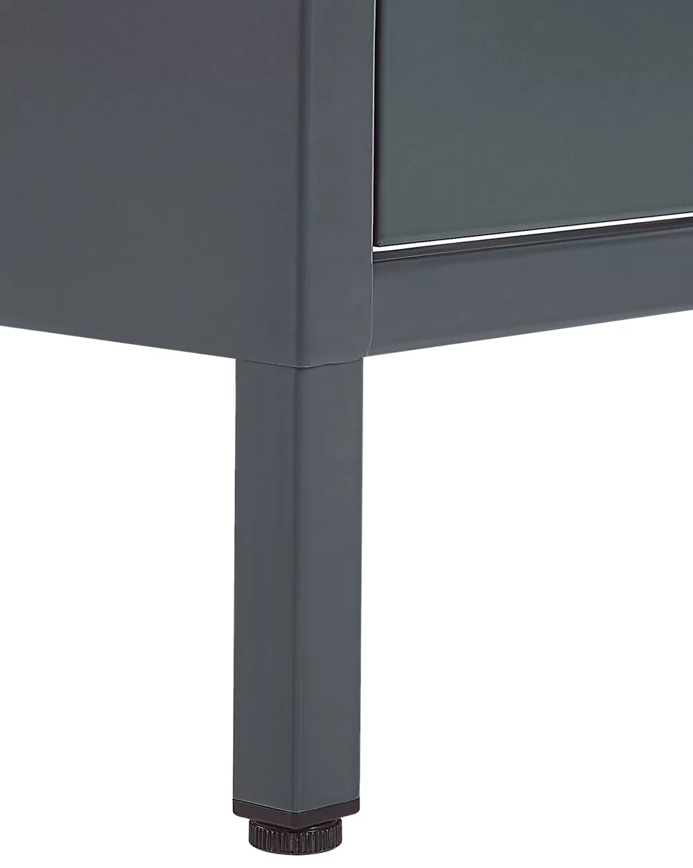 Beliani Tavolo da Esterno Yopoyta in Acciaio - Set di 2 Confezioni Grigio Antracite, Design Moderno e Funzionale